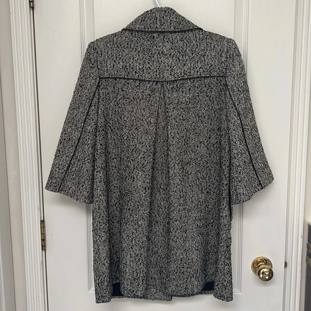 Mac  & Jac Tweed Salt & Pepper Coat | Women’s Size 8 - Picture 6 of 7